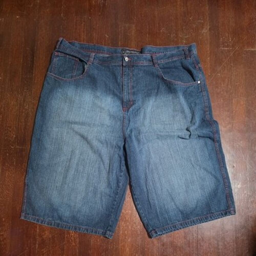 Vintage Southpole Shorts Men's 52 Blue Red Skater 17" Inseam Baggy Y2K Denim